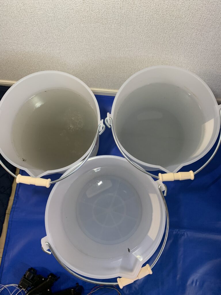 パナソニックCS-EX288C-W(2019)
熱交換器を洗浄後の汚水